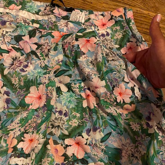 Zara Lightly Worn Silk Blend Floral Pants - L - Picture 2 of 13